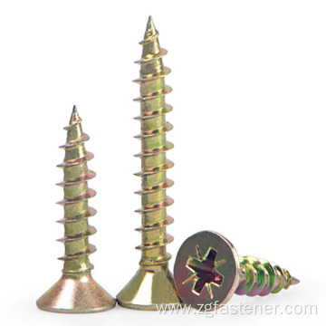 color zinc cross recessed countersunk head tapping screws